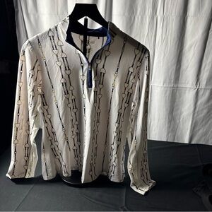 Stylish White and Blue Women's Top I've 50/cooling